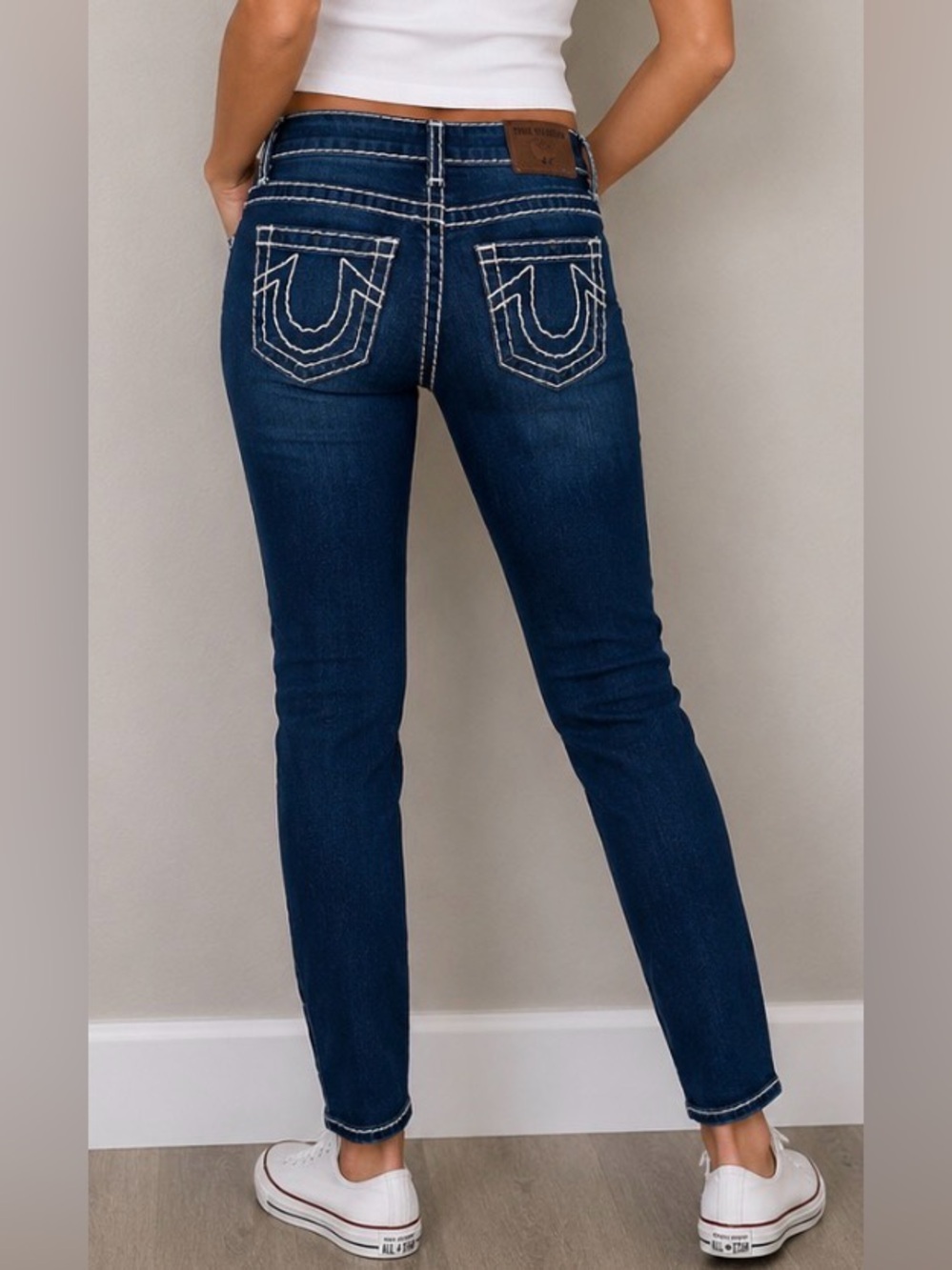 Vintage True Religion Jeans Y2K Girls Denim Casey Super T Low Rise Skinny Slim